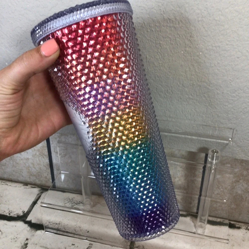 Starbucks Rainbow Studded Tumbler- 24oz. Pride‎ Summer 2020- Cold Cup-No Straw